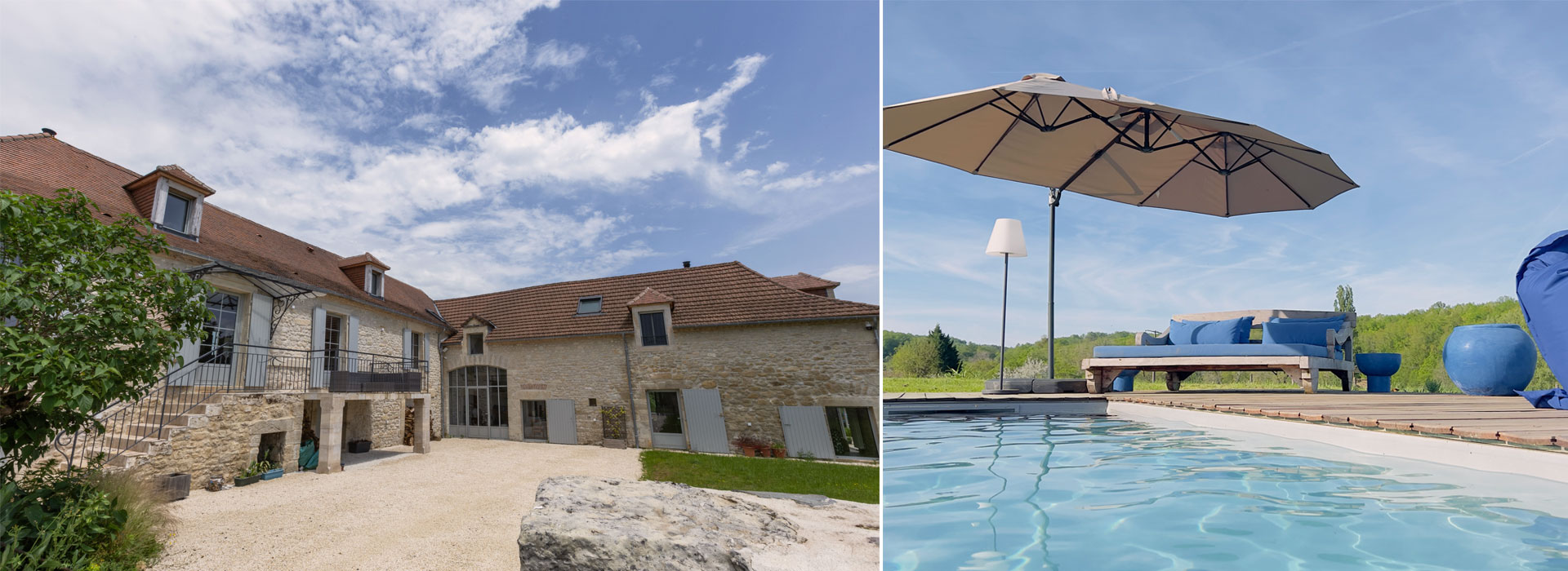 Luxe vakantiehuis Demeure Céleste met verwarmd zwembad en groene omgeving in de Dordogne
